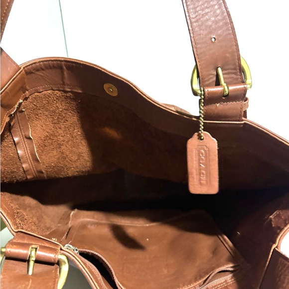 Coach Brown Leather Tote Bag - Picture 9 of 13